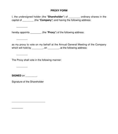 Sample Proxy Form