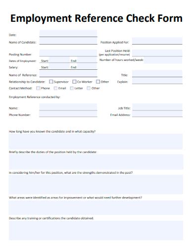 Sample Reference Check form Beautiful Reference Check Template