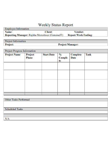 Sample Reports Archives Printable Samples