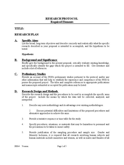 Sample Research Protocol PDF Clinical Trial Risk