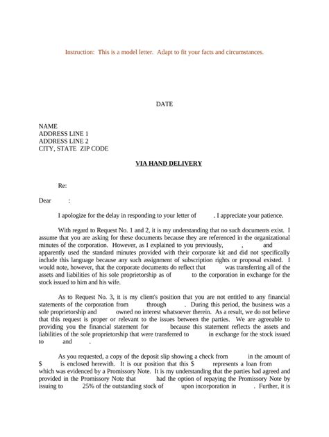 Sample Responses To Requests For Production Of Documents