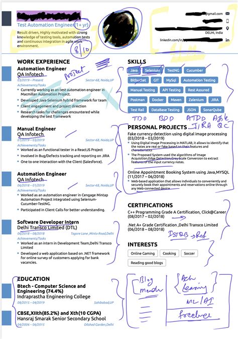 Sample Resume QA/SDET Profile naveen automationlabs