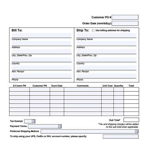 Sample Sales Order Form Classles Democracy