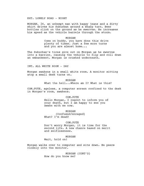 Sample Script For Short Film in 2021 Short scripts, Short drama