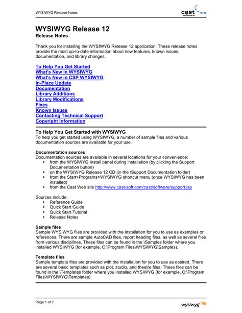 Sample Software Release Notes Template Classles Democracy