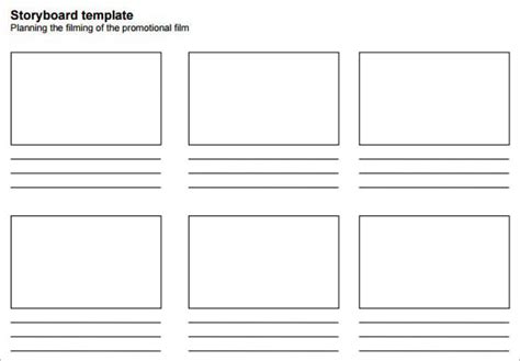 Sample Storyboard Template For Film And Video Templates at
