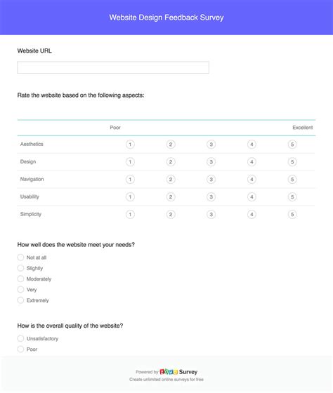Sample Web Design Questionnaire