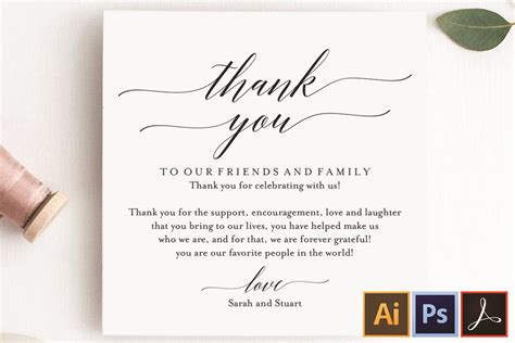 Sample Wedding Thank You Card Wording