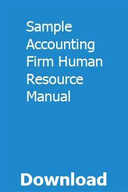 Sample accounting firm human resource manual. - John deere c1200 weed eater manual.