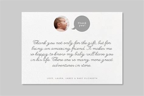 Sample baby thank you card wording and verse