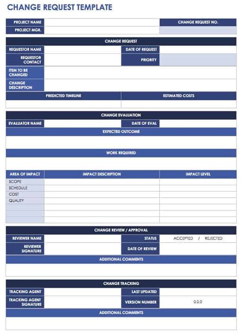 Sample change request form ITIL change request form template