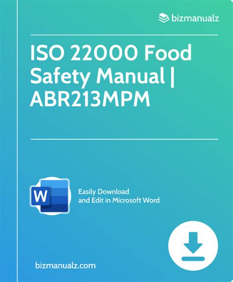 Sample iso 22000 food safety manual. - Manuales de mecanica automotriz en espanol gratis.