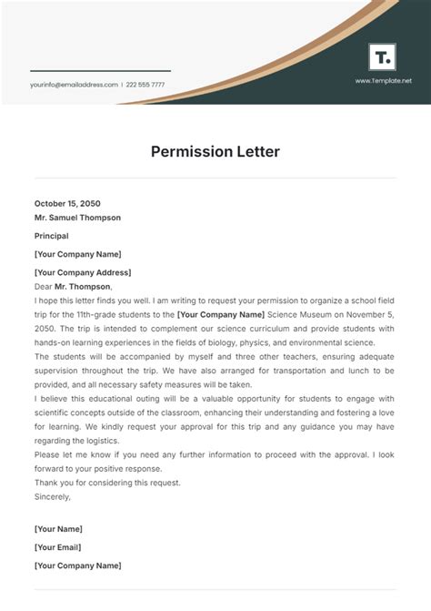 Sample letter asking permission to use classroom.  The To write a letter of permission granting ...