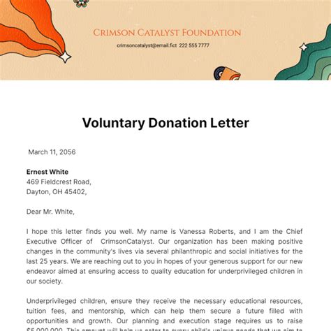 Sample letter of voluntary contribution for the death.  However, their roles in ALI...