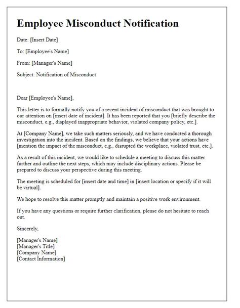 Sample letter reporting misconduct.  Start With a Polite and Direct Opening...