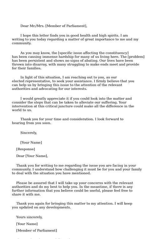 Sample letter to mp asking for help.  Use a Sample Letter To Mp Asking...