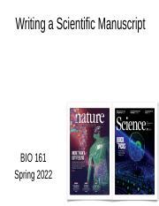 Sample manuscript from BIO 161.pdf - High external...