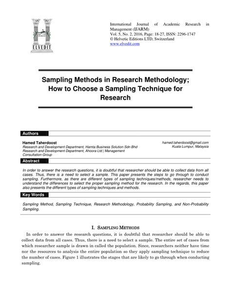 Sample methodology in research paper