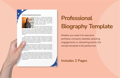 Sample mini biography format on word