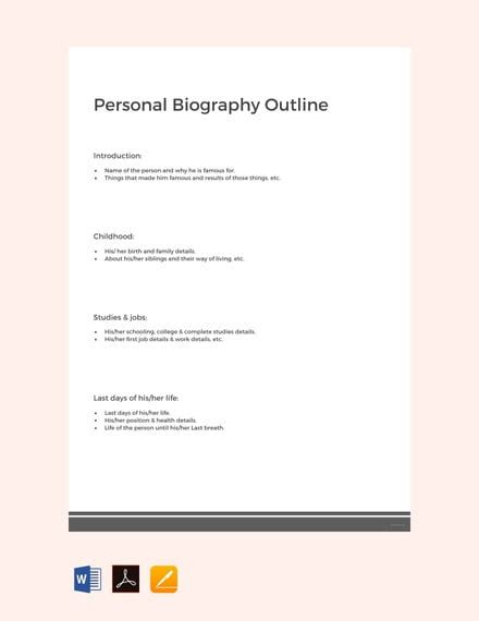 Sample personal biography pdf directory template