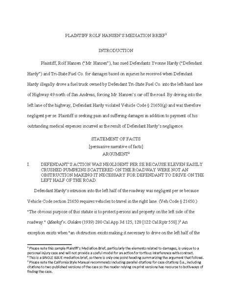 Sample plaintiff brief.  Thousands of audio samples have already been uploaded to Sample ...