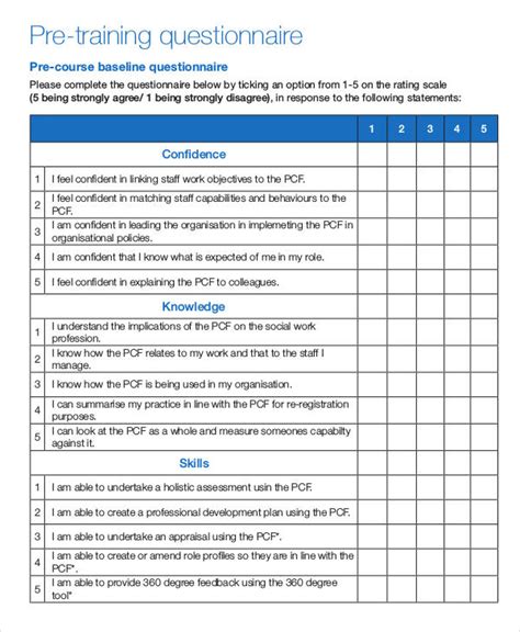 Sample questionnaire on training and development of employees pdf.  Our aim is to...