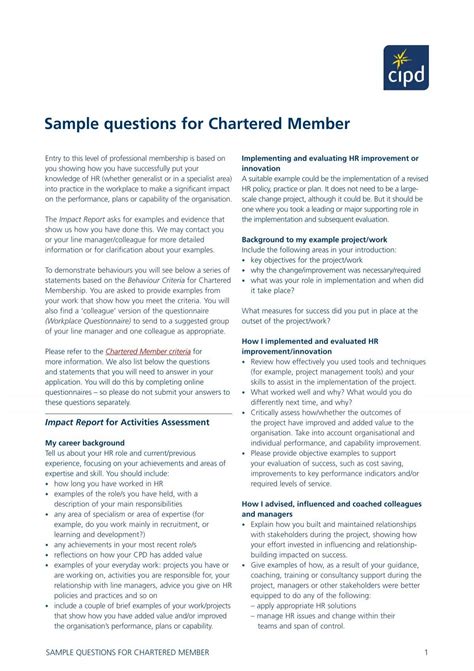 Sample questions for Chartered Member - CIPD - YUMPU