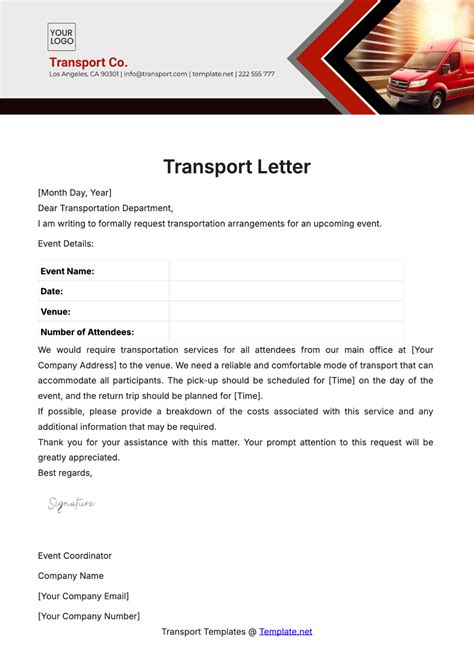 Sample request letter for transportation vehicle.  This article provides tips, a sample...