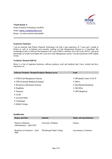 Sample resume for manual testing banking domain. - Manuale cambio fiat 640 per trattore.
