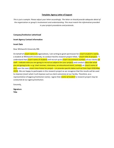 Sample support letter. Step 4: Maintain a Professional Tone. Writing this document still follows the professional method of composing a letter. As it is still considered an important business document, it must also maintain a professional tone all throughout. A professional tone means that you are confident in relaying your message. 
