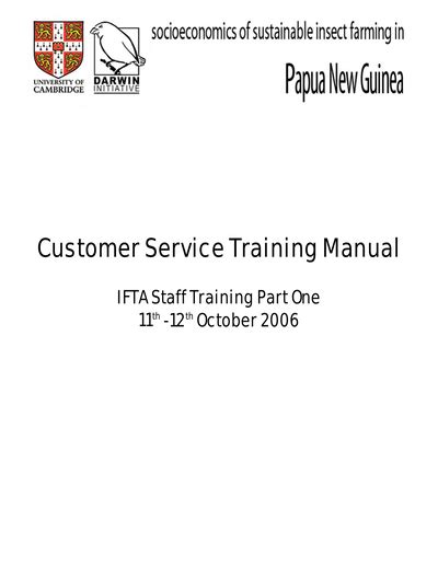 Sample training manual for call center operations. - Sample documentation of manual restraint physician order.