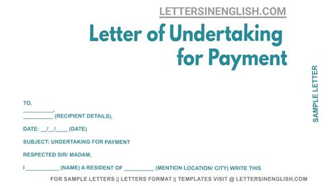 Sample undertaking letter for outstanding payment. - Die orgelwerke der evangelisch-lutherischen kirche im hamburgischen staate.