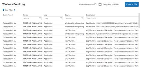 Sample windows event logs download.  This informational event indicates that the device has ...