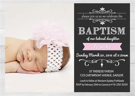 Samples Of Baptism Invitations