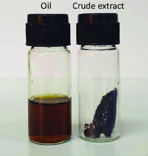 Samples of the crude extract