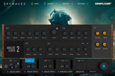 Sampleson skywaves.  Robust tones accompanied by immersive effects.  Fr...