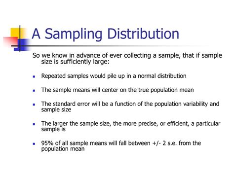 Sampling and sampling distribution ppt.  95% of samples fall within 1. txt) or v...