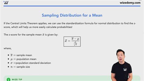 Sampling distribution of a sample mean.  The above results show that the mean ...