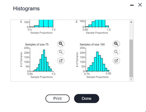 Sampling distribution of proportion.  Explain how these histograms Studeer met Quizlet en leer...