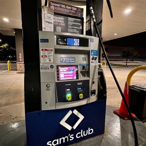 Sams club gas pump hours. Actual price is on the fuel pump. Services at your club. Item 1 of 8. Pharmacy. Cafe. Optical Center. Liquor. Auto & Tires. Bread & Bakery. Fuel Center. Meat, Poultry, & Seafood. Contacts. General (601) 482-4833. Pharmacy (601) 286-6035. Optical Center (601) 482-4833. Hours. Club hours; Mon-Fri: 10:00 am - 8:00 pm: Sat: 9:00 am - 8:00 pm ... 