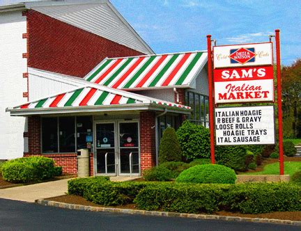 Since 1961, Sam's Italian Market has been providing Philadelphia and Willow Grove authentic Italian deli meats, fresh pasta, baked goods, and so much more. Menus. ... Willow Grove, PA 19090; Hours. MON-Sat: 8:30 AM - 5 PM. SUN: 8:30 AM - 4 PM. Map. Contact. 215-657-3666: 3504 West Moreland Road; Willow Grove, PA 19090; Hours.. 