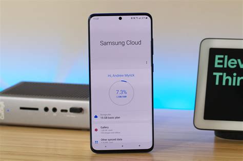 The items that can be synchronised with the Samsung Cloud include: Calendar app (Samsung Account): Calendar, To-dos; Contacts app (Samsung Account): contacts, email addresses, business cards; Bluetooth: Registered Galaxy Home speakers, Galaxy Buds; Reminders: Reminders; Samsung Internet: bookmarks, saved pages, open tabs and Quick Launch shortcuts