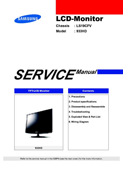 Samsung 933hd lcd monitor service manual. - Liebherr a912 manuale di manutenzione per escavatore idraulico.