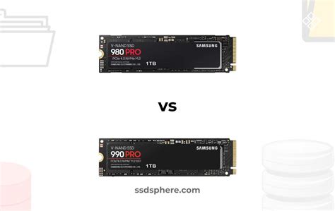 Samsung 990 pro vs 980 pro. Is an NVMe SSD. Samsung 980 1TB. Samsung 990 Pro 2TB. NVMe SSDs use the PCIe interface, which has a higher bandwidth than the SATA interface. This results in much faster read/write speeds compared to SSDs which use the SATA interface. internal storage. 