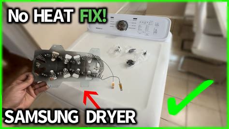 Samsung Dryer DV40J3000EW/A2 No heat or not enough heat