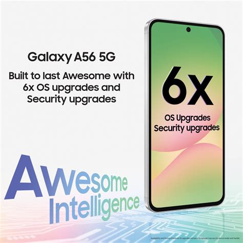 Samsung Galaxy A Series with 6 Years of OS and Security Updates.
