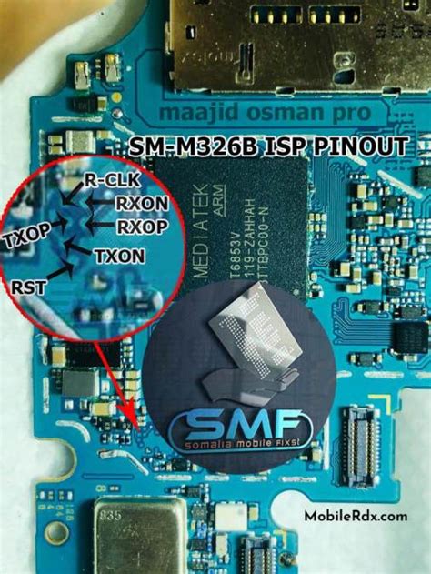 Samsung Galaxy M32 M326B ISP PinOUT Test Point Image