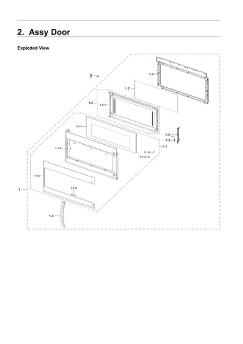 Samsung ME19R7041FS/AA-00 Door Assembly - Stainless