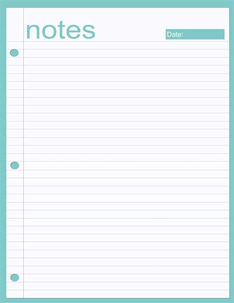 Samsung Notes Page Template