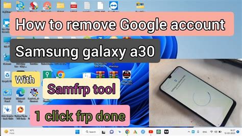 Samsung a30 account remove.  This action automatically disables the FRP featu...